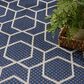 Nourison Horizon HOZ01 Navy 5" x 7" Indoor/Outdoor Area Rug, , large
