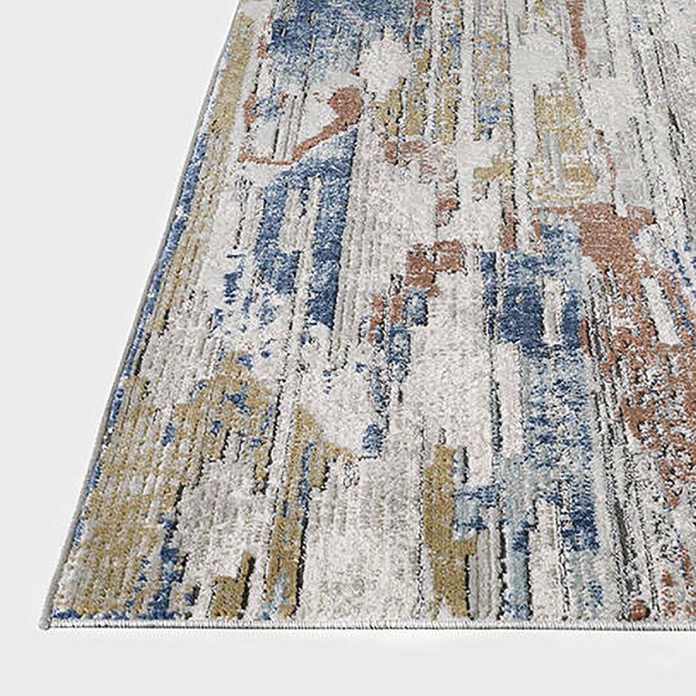 Central Oriental Orient Damaris 5&#39;3&quot; x 7&#39;3&quot; Ivory and Grey Area Rug, , large