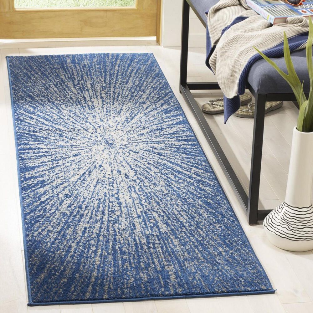 Safavieh Evoke EVK228N 2&#39;3&quot; x 11&#39; Navy and Ivory Runner, , large