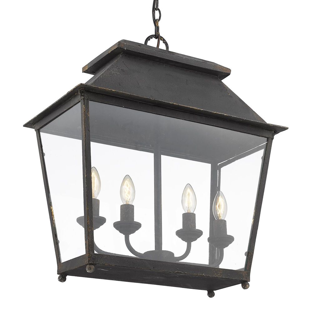 Golden Lighting Abingdon 4-Light Pendant in Antique Black, , large