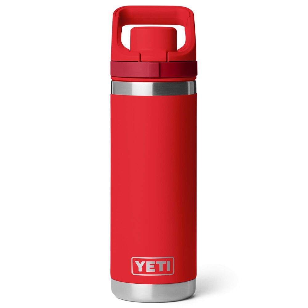 YETI Rambler 18 Oz Water Bottle with Flip Chug Cap in Rescue Red, , large