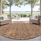 Dalyn Rug Company Soft Essentials Floral Paprika 8" Round Indoor/Outdoor Area Rug, , large