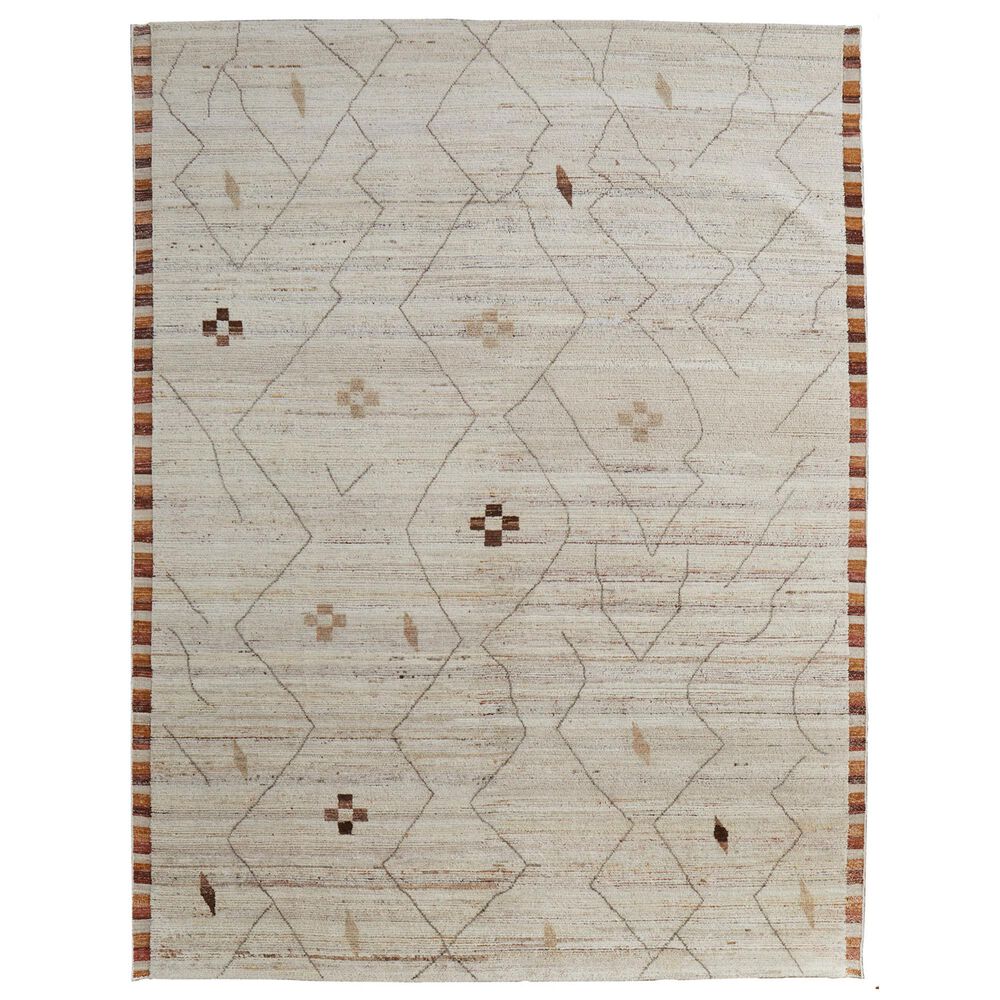 Feizy Kasbah 5"6" x 8"6" Ivory, Tan and Orange Area Rug, , large