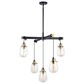Vaxcel Kassidy 5-Light Chandelier in Black and Natural Brass, , large