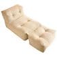 HOMLUX 2-in-1 Bean Bag Chair with Ottoman in Beige, , large