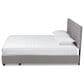 Baxton Studio Netti Queen Storage Bed with Light Grey Upholstered in Black, , large