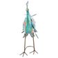 Maple and Jade Peacock Decorative Garden Sculpture with Crystal Accents in Teal, Blue, Pink and Orange, , large