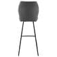 Blue River Tandy 26" Swivel Counter Stool in Gray and Matte Black, , large