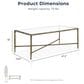 Furniture of America Lalia Coffee Table with Tempered Glass Top and Bullnose Edge in Matte Gold, , large