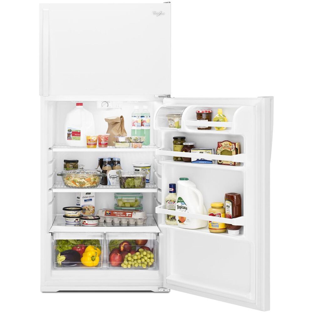 Whirlpool 28&quot; Wide 14 Cu. Ft. Top Freezer Refrigerator in White, , large