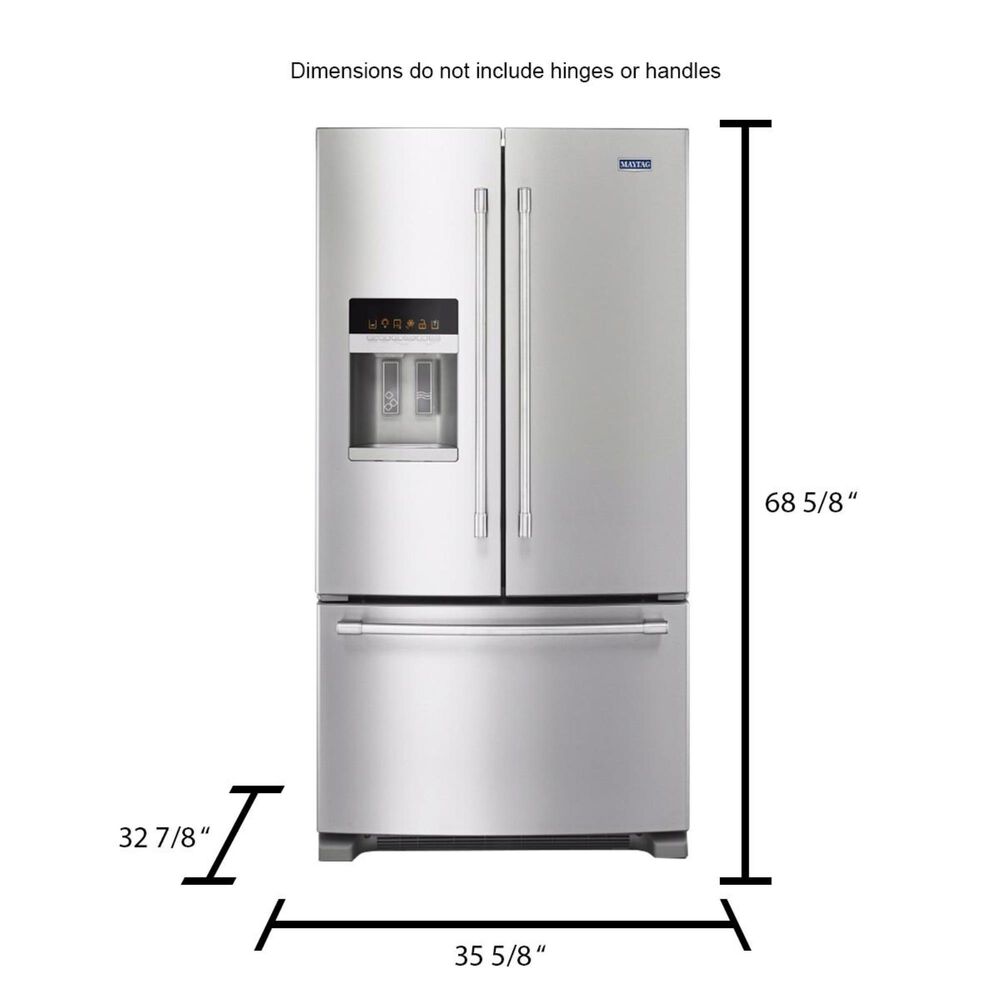 Maytag 25 Cu. Ft. 36In Wide French Door Refrigerator with PowerCold
