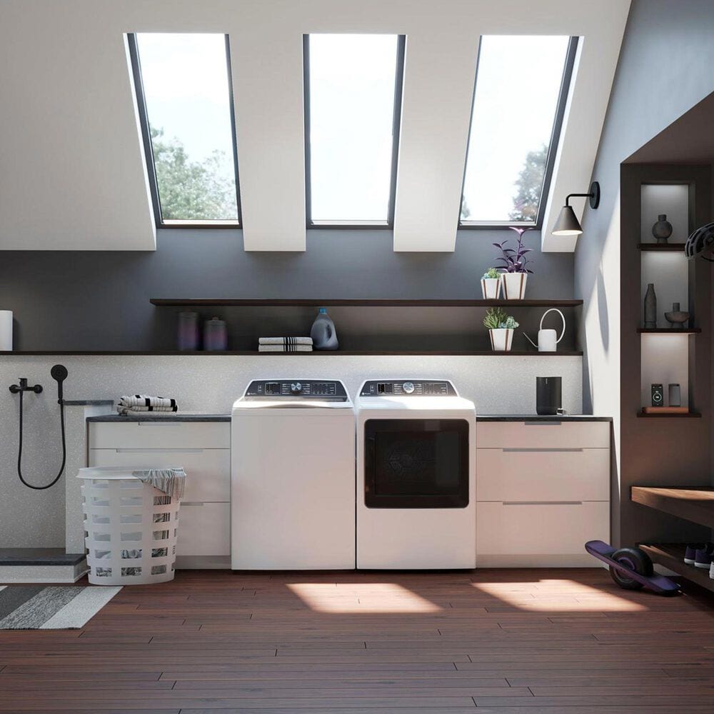 GE Profile 5.3 Cu. Ft. Top Load Washer with Agitator in White, , large