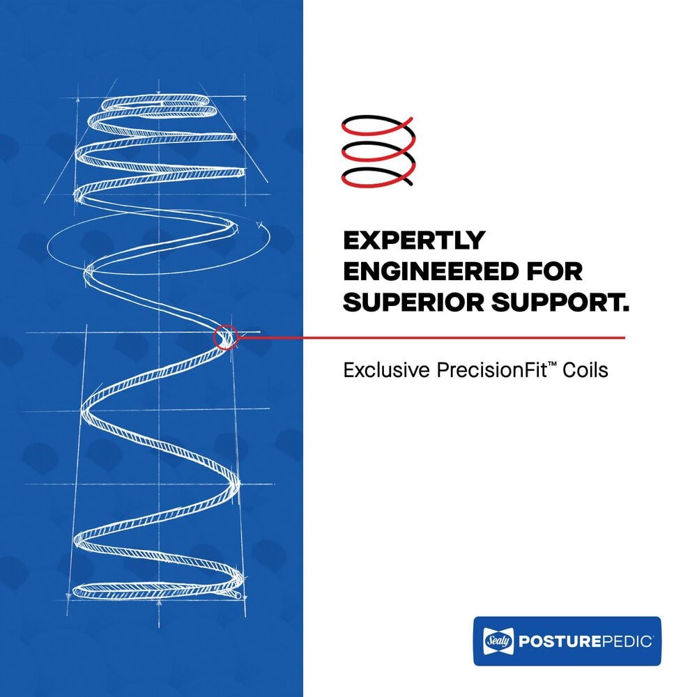 Sealy Posturepedic Elite Spring Brenham II Firm Euro Pillow Top Full Mattress, , large