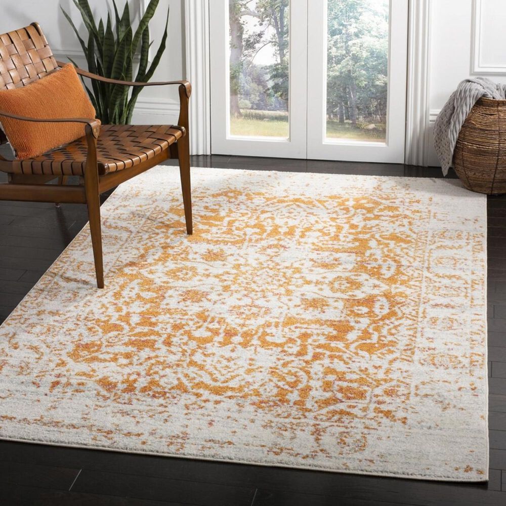Safavieh Madison MAD603P 4&#39; x 6&#39; Orange and Ivory Area Rug, , large