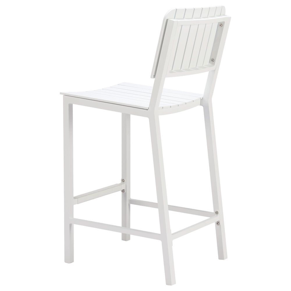 Zuo Modern Kayu Patio Barstool in White, , large