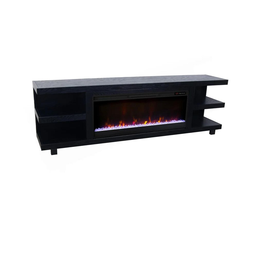 Legends Furniture Laurel Canyon 82&quot; Fireplace Console in Black, , large