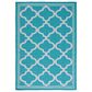Safavieh Bermuda 5"3" x 7"6" Aqua and Grey Indoor/Outdoor Area Performance Rug, , large