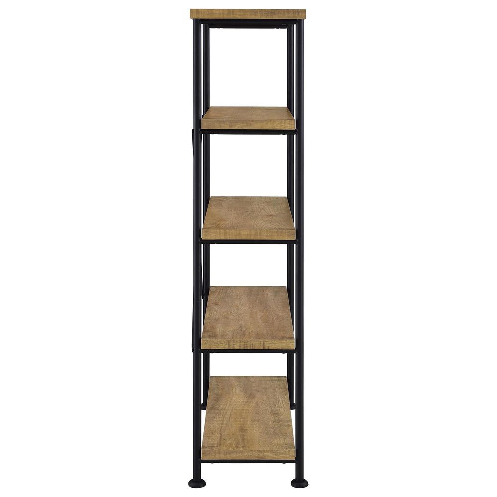 Pacific Landing Analiese 4-Shelf Bookshelf in Mango and Black, , large