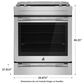 JennAir 6.8 Cu. Ft. Slide-In Electric Range in Stainless Steel and Black, , large