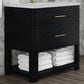 James Martin Vanities Lucian 36" Single Vanity in Carbon Oak with 3 cm White Zeus Quartz Top, , large