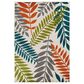 Central Oriental Terrace Tropic Blythewood 9"10" x 12"10" Snow and Multicolor Area Rug, , large