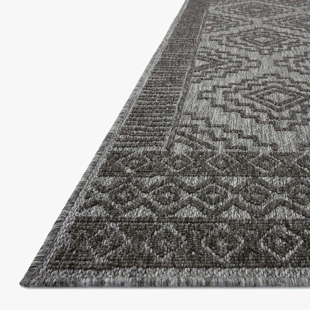 Loloi II Rainier 2&#39;2&quot; x 3&#39;9&quot; Grey and Charcoal Indoor/Outdoor Area Performance Rug, , large