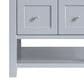 James Martin Vanities Breckenridge 30" Single Bathroom Vanity in Serenity Blue with 3 cm Lime Delight Quartz Top and Rectangular Sink, , large