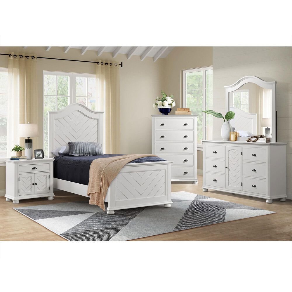 Mayberry Hill Kona 6-Drawer Dresser in White, , large