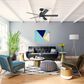 Hunter Erling 52" Ceiling Fan with LED Light in Matte Black, , large