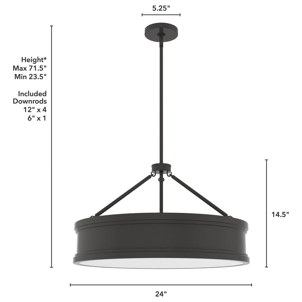 Hunter Capshaw 6-Light Pendant in Noble Bronze, , large
