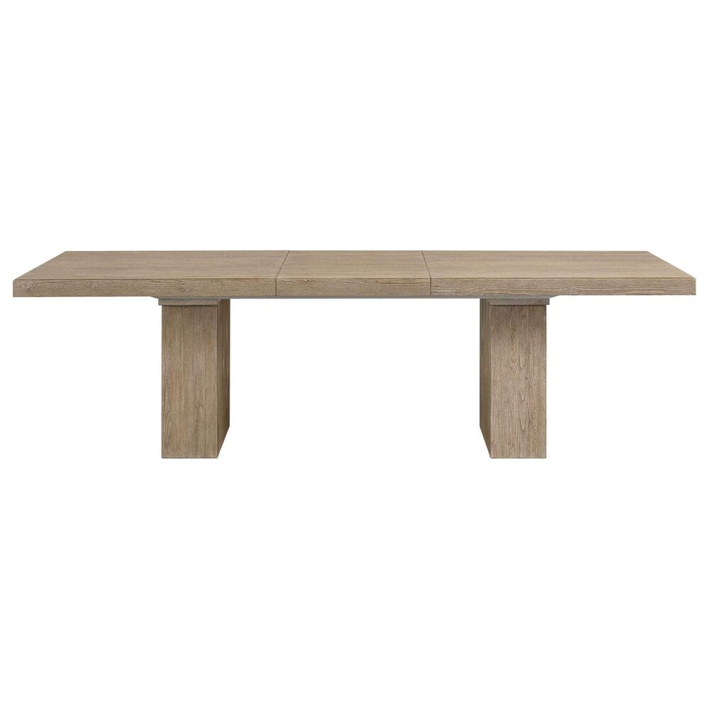Hawthorne Furniture Nash Double Pedestal Dining Table 82&quot;-106&quot; in White Sand, , large