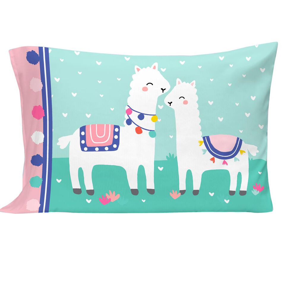 Crown Crafts Llama 4 Piece Toddler Bed Set, , large