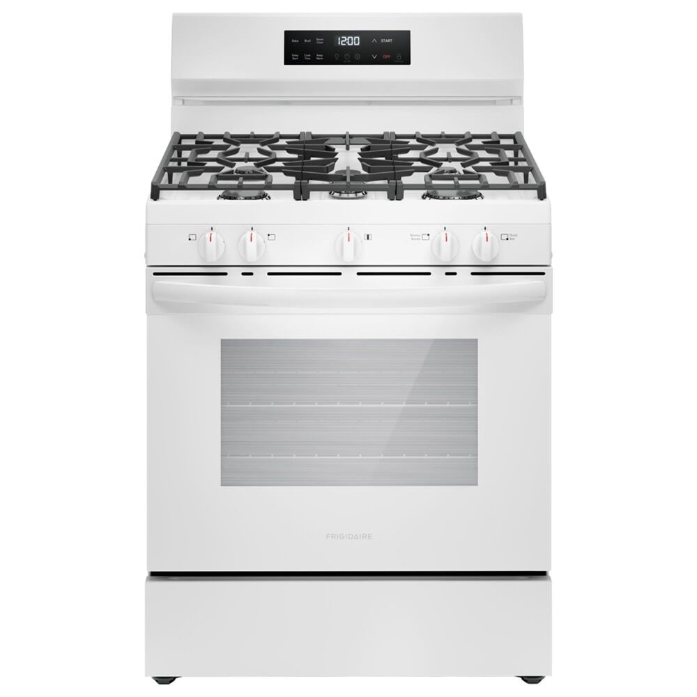 Frigidaire 30&quot; Freestanding Natural Gas Range in White, , large