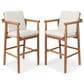 Hearth and Haven Outdoor Barstool with Webbing Design in Beige (Set of 2), , large