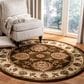 Safavieh Lyndhurst LNH555 5"3" Round Brown and Ivory Area Rug, , large