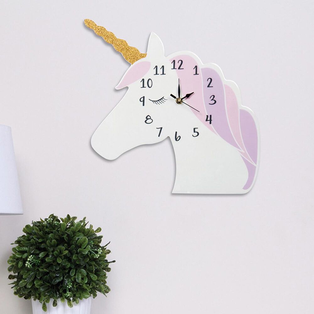 Trend Labs Unicorn Wall Clock in White, , large