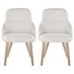 LumiSource York Side Chair with White Faux Leather Cushion in Whitewashed (Set of 2), , large