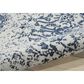 Nourison Damask DAS06 2"3" x 3"9" Ivory and Navy Area Rug, , large