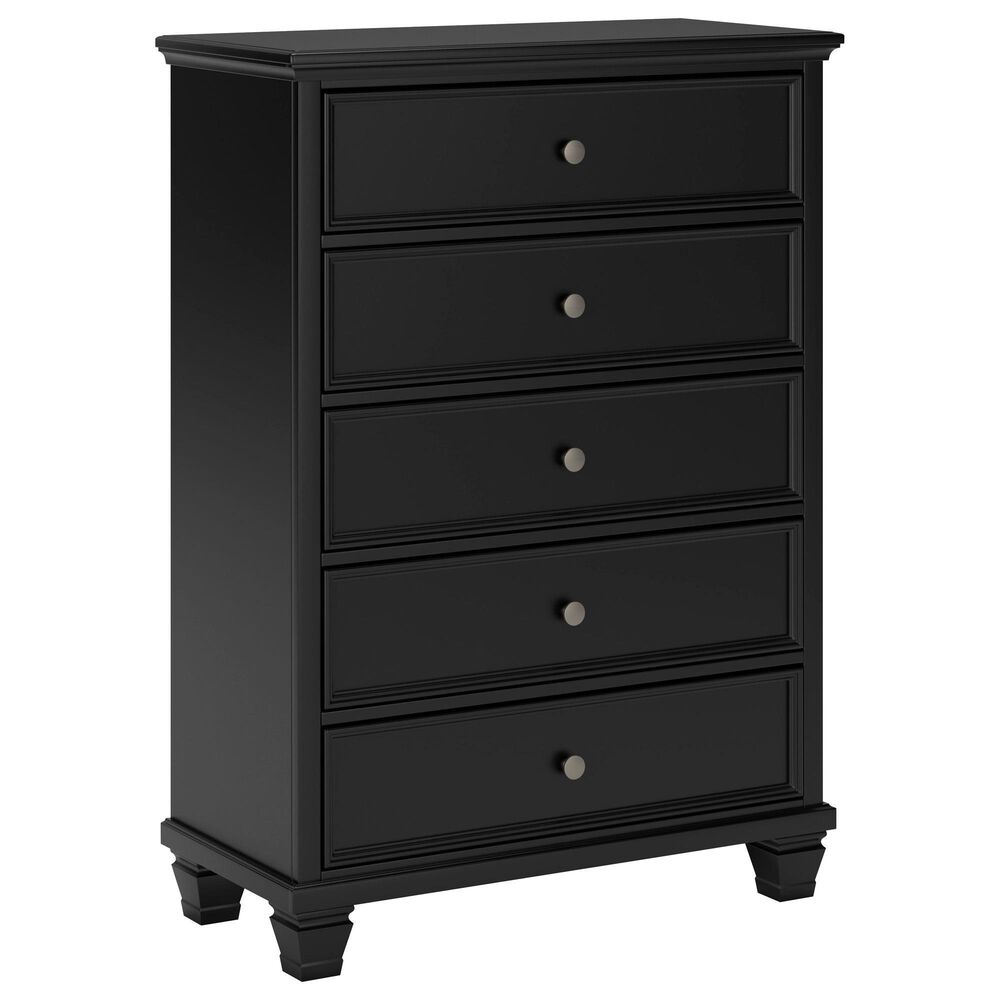 Ashley Lanolee 5-Drawer Chest in Black, , large
