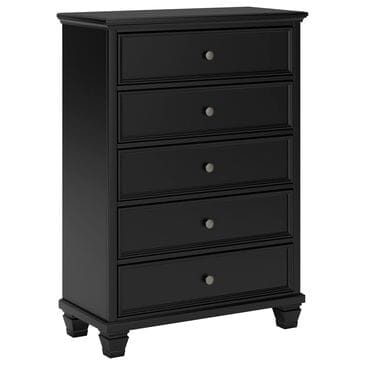 Ashley Lanolee 5-Drawer Chest in Black, , large
