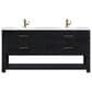 James Martin Vanities Lucian 72" Double Vanity in Carbon Oak with 3 cm White Zeus Quartz Top, , large