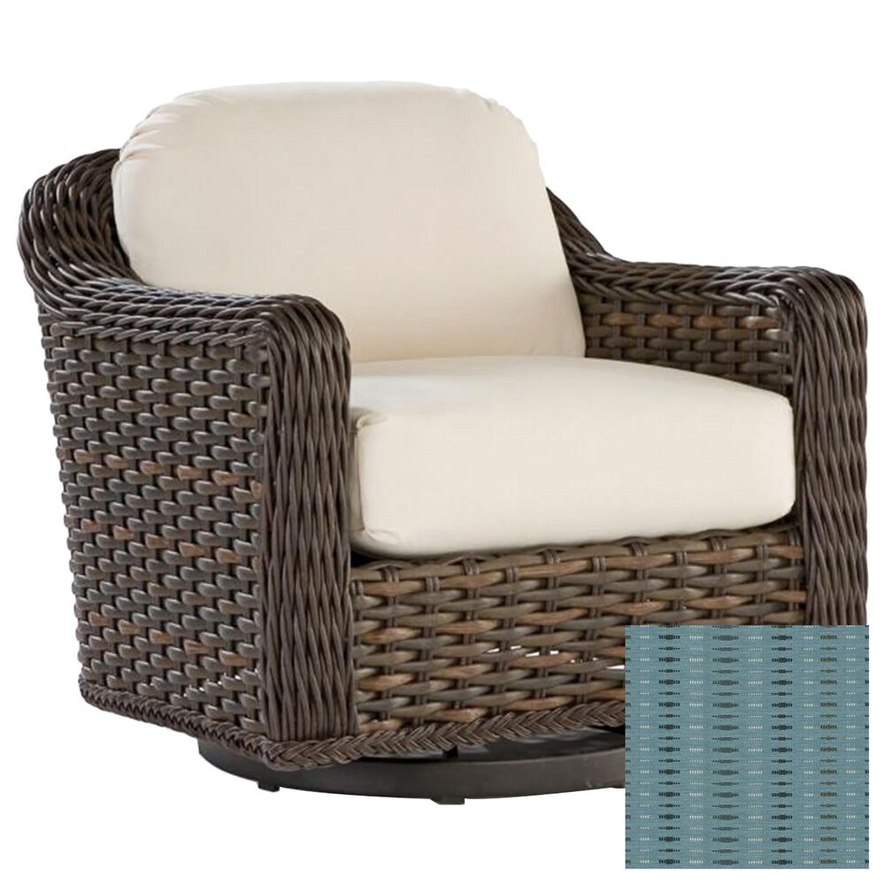 Venture South Hampton Swivel Glider Lounge Chair with Esti Harbor Cushion in Tuscan Brown, , large