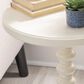 Linon Home Decor Aurora Round Side Table in Off White, , large