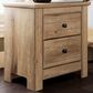 Ashley Makidern 2 Drawer Nightstand in Tan with USB Port, , large
