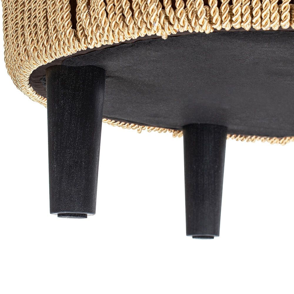 Jennifer Taylor Home Yolanda Standard Ottoman in Deep Brown and Gold, , large