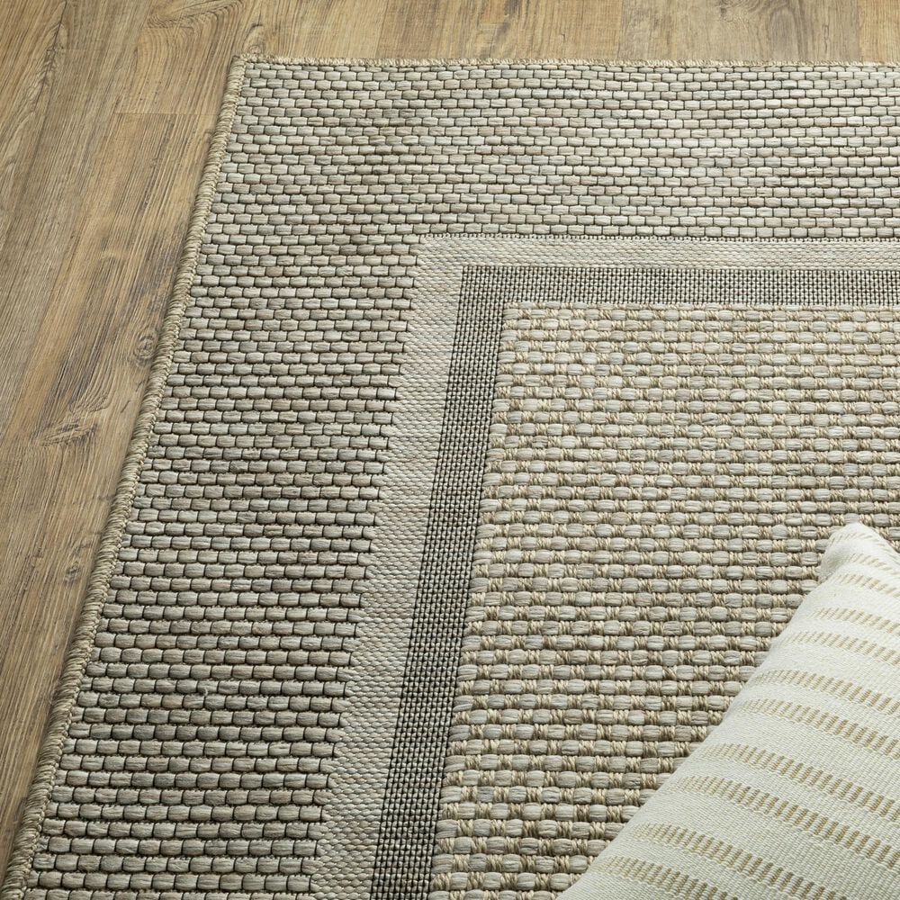 Oriental Weavers Tortuga TR06A 9&#39;10&quot; x 12&#39;10&quot; Beige and Black Area Rug, , large