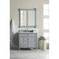 James Martin Brittany 36" Single Vanity in Urban Gray with 3 cm Arctic Fall Solid Surface Top, , large