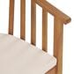 Hearth and Haven Outdoor Dining Chair with Cream Cushion in Teak (Set of 2), , large