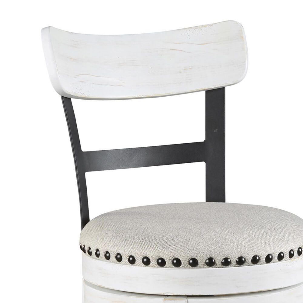 Ashley Valebeck Swivel Bar Stool in Vintage White and Black, , large