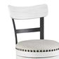 Ashley Valebeck Swivel Bar Stool in Vintage White and Black, , large